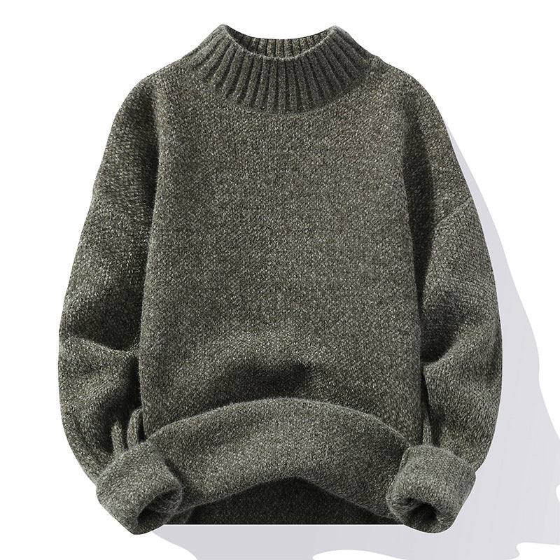 Damen Hochwertiger Rippstrickpullover mit hohem Kragen und lässigem Schnitt Krohn-e