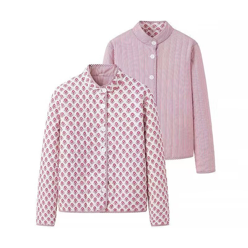 Damen reversible Baumwolljacke mit elegantem Druck Krohn-e
