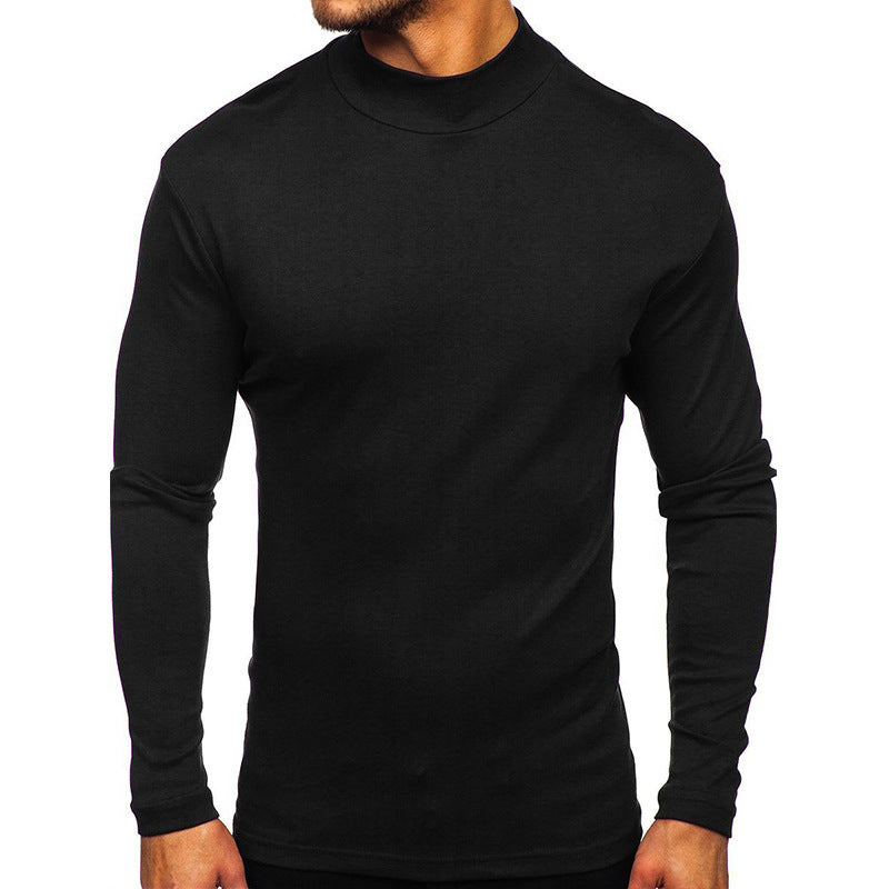 Herren Langarmshirt mit Stehkragen aus hochwertigem Material Krohn-e