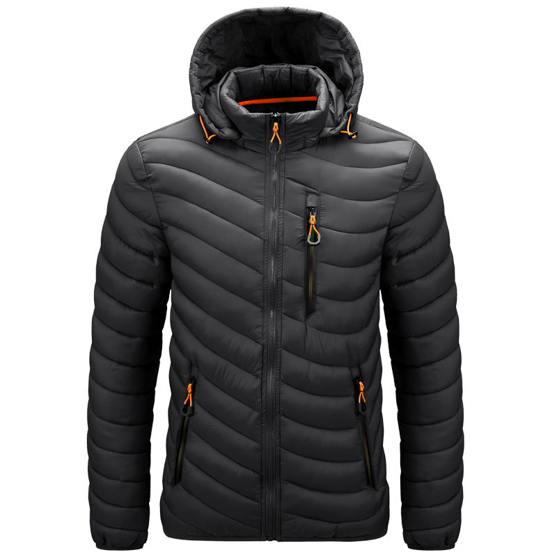 Krohn-e | Gesteppte leichte Herrenjacke mit Kapuze
