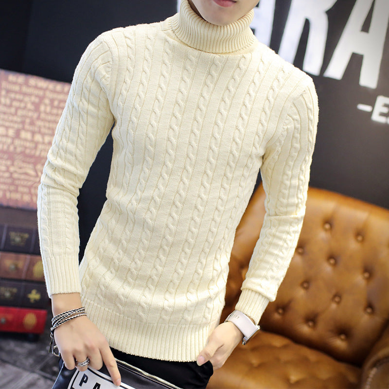 Herren komfortabler Rollkragenpullover mit Zopfmuster Krohn-e