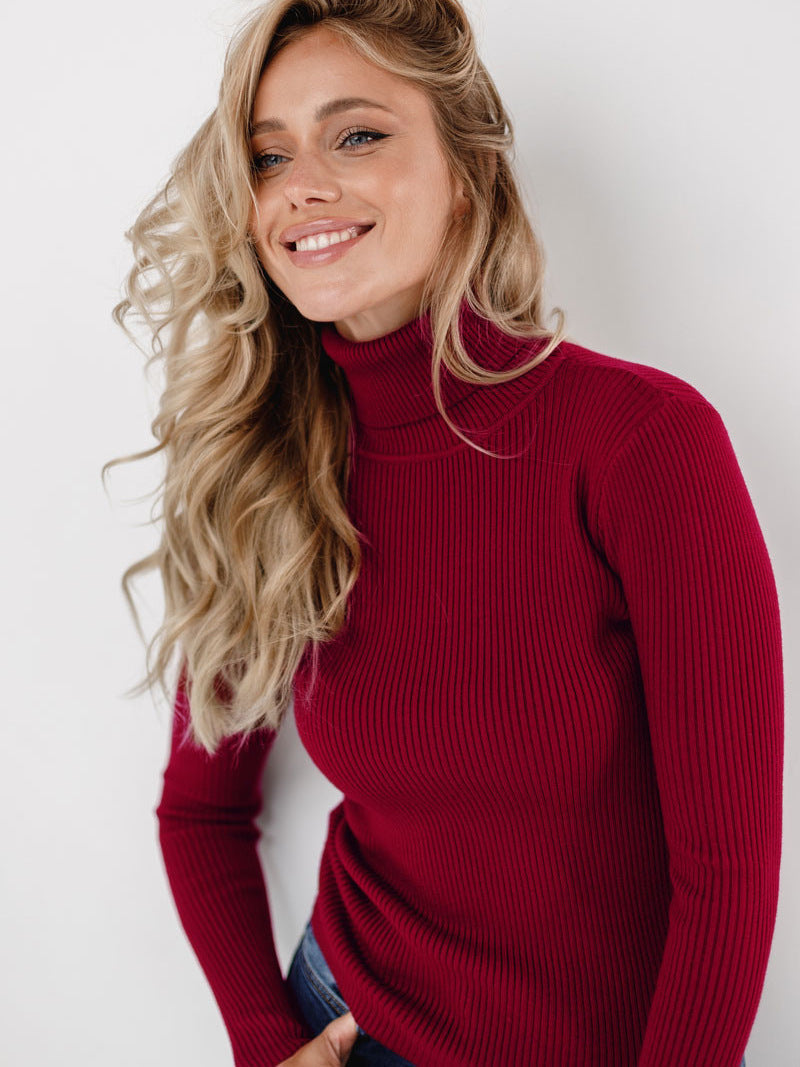 Damen Rollkragenpullover mit geripptem Design und lässigem Schnitt Krohn-e