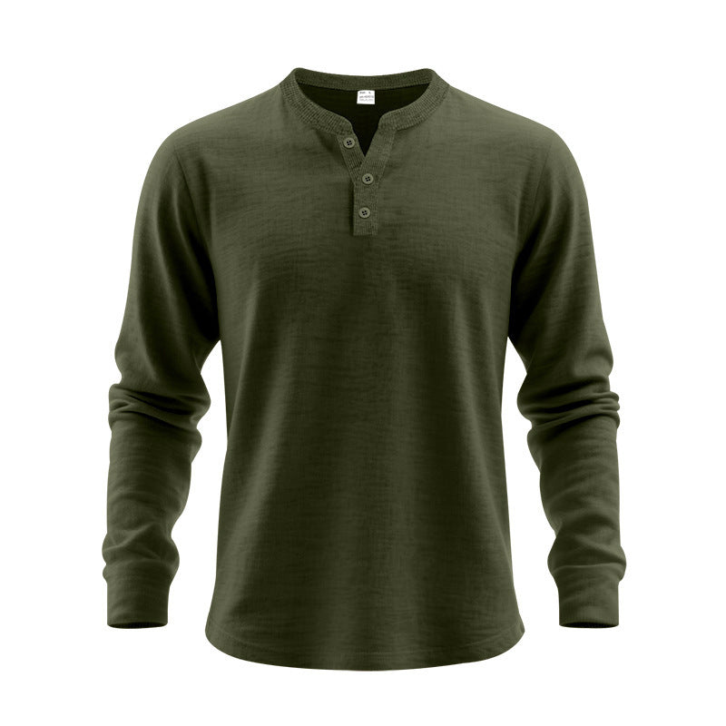 Herren Langarmshirt mit Knopfleiste Krohn-e