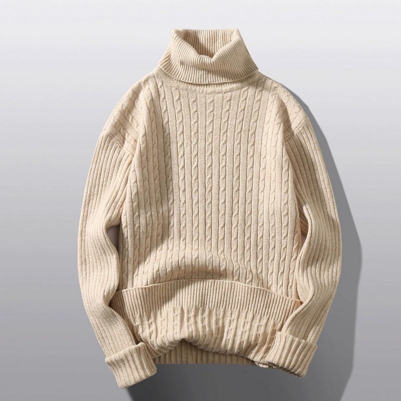 Damen Strickpullover mit hohem Kragen und Rippenmuster Krohn-e