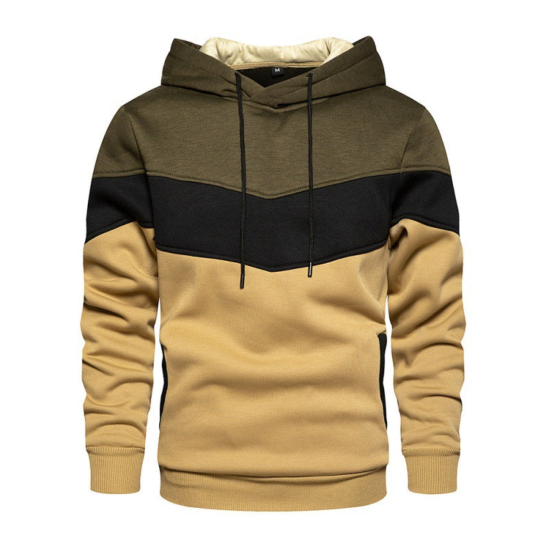 Herren Kapuzenpullover mit kontrastierenden Farbblöcken und weichem Innenfutter Krohn-e