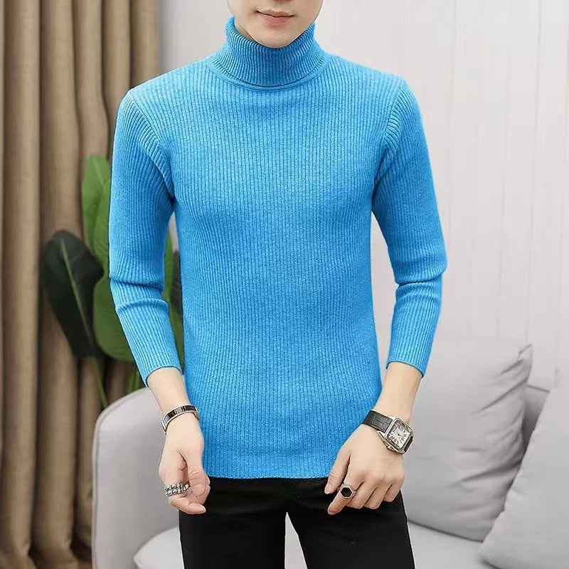 Herren Stehkragen Pullover aus ribbeltem Strick Krohn-e