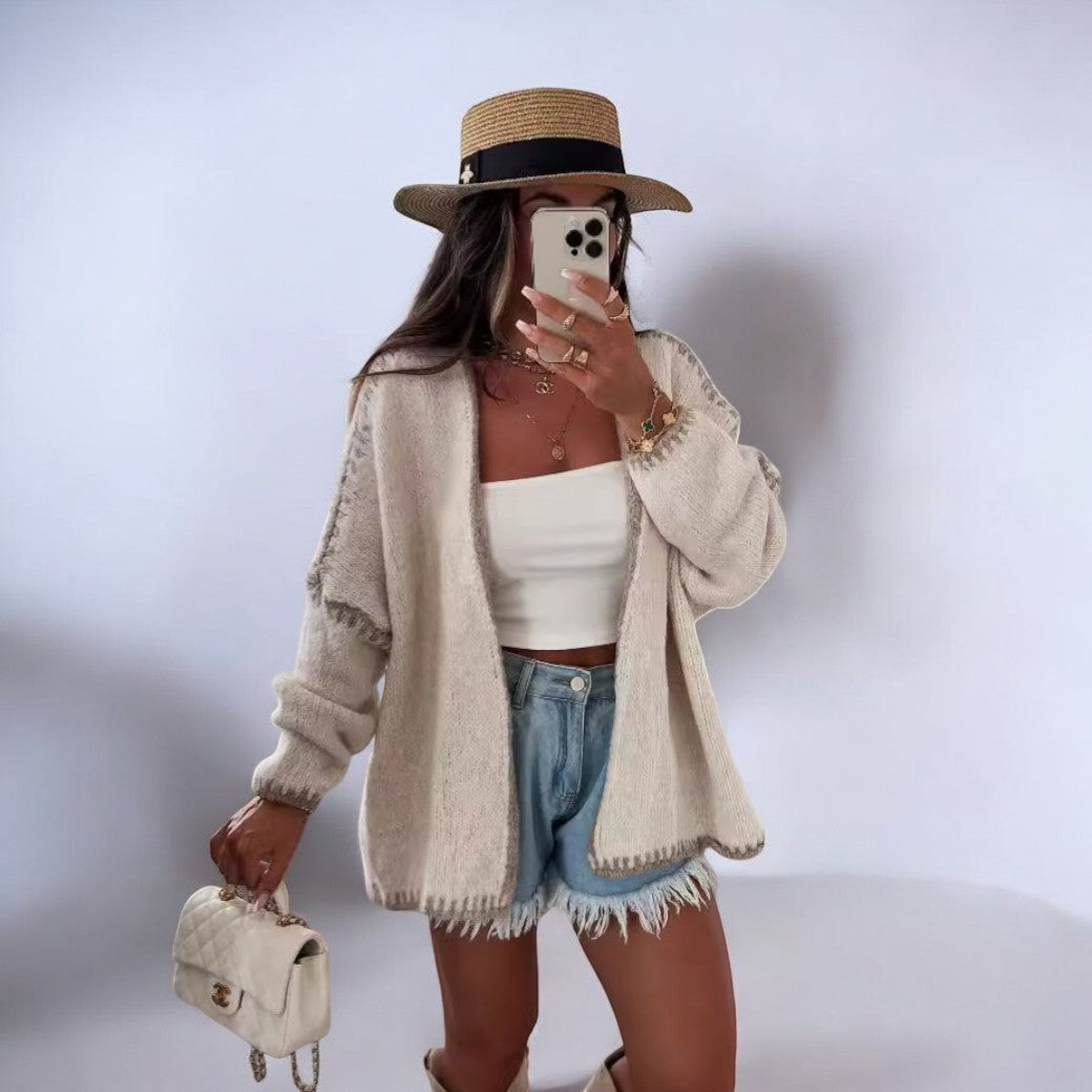 Krohn-e | Elegante Strickjacke Im Overgröße Stil