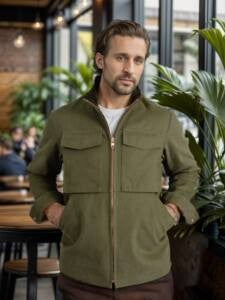 Herren modische Übergangsjacke mit praktischen Taschen Krohn-e