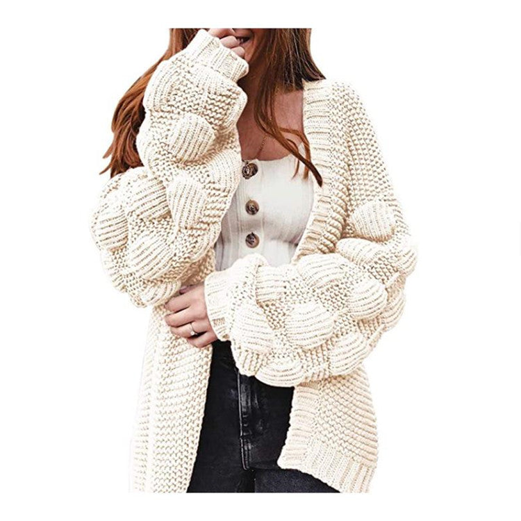 Damen Strickjacke mit voluminösen Ärmeln Krohn-e