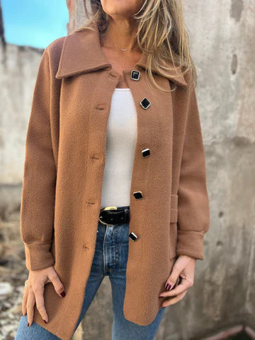 Damen Fleece Jacke mit modernem Kragen Krohn-e
