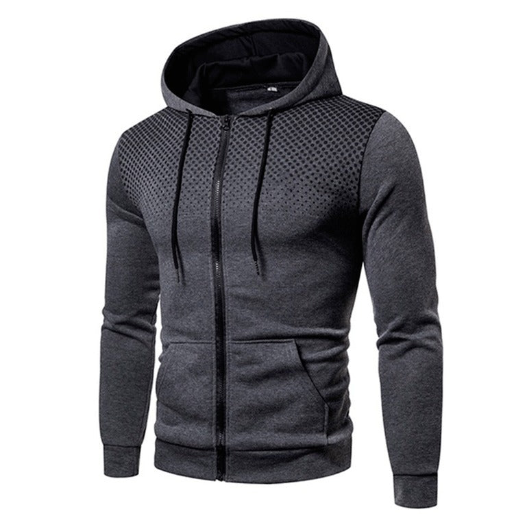 Herren modische Zip-Hoodie mit atmungsaktiven Einsätzen Krohn-e