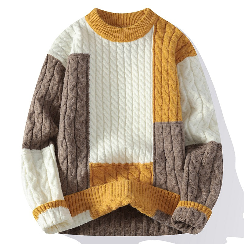 Herren modischer Pullover im Kabelstrickdesign Krohn-e