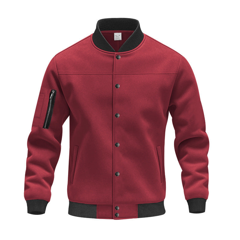 Herren modische Collegejacke mit praktischen Reißverschlusstaschen und elastischen Bündchen Krohn-e
