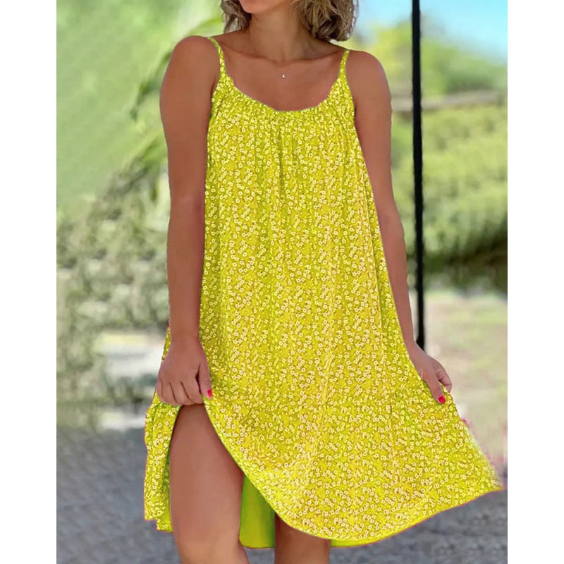 Krohn-e: Elegantes, ausgestelltes Blumen-Slipdress