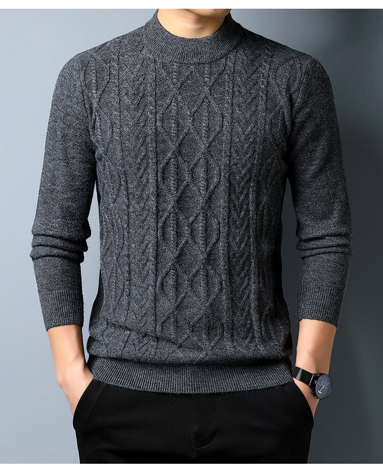Herren Strickpullover mit strukturiertem Zopfmuster Krohn-e
