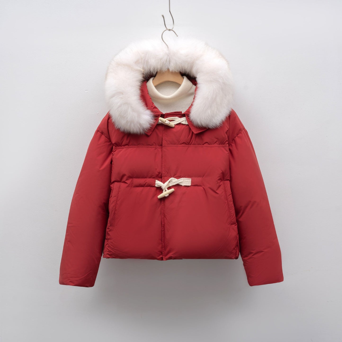 Damen modische Winterjacke mit Kunstfellkragen Krohn-e