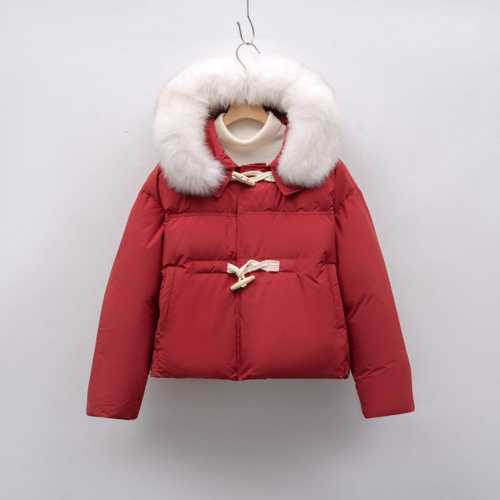 Damen modische Winterjacke mit Kunstfellkragen Krohn-e