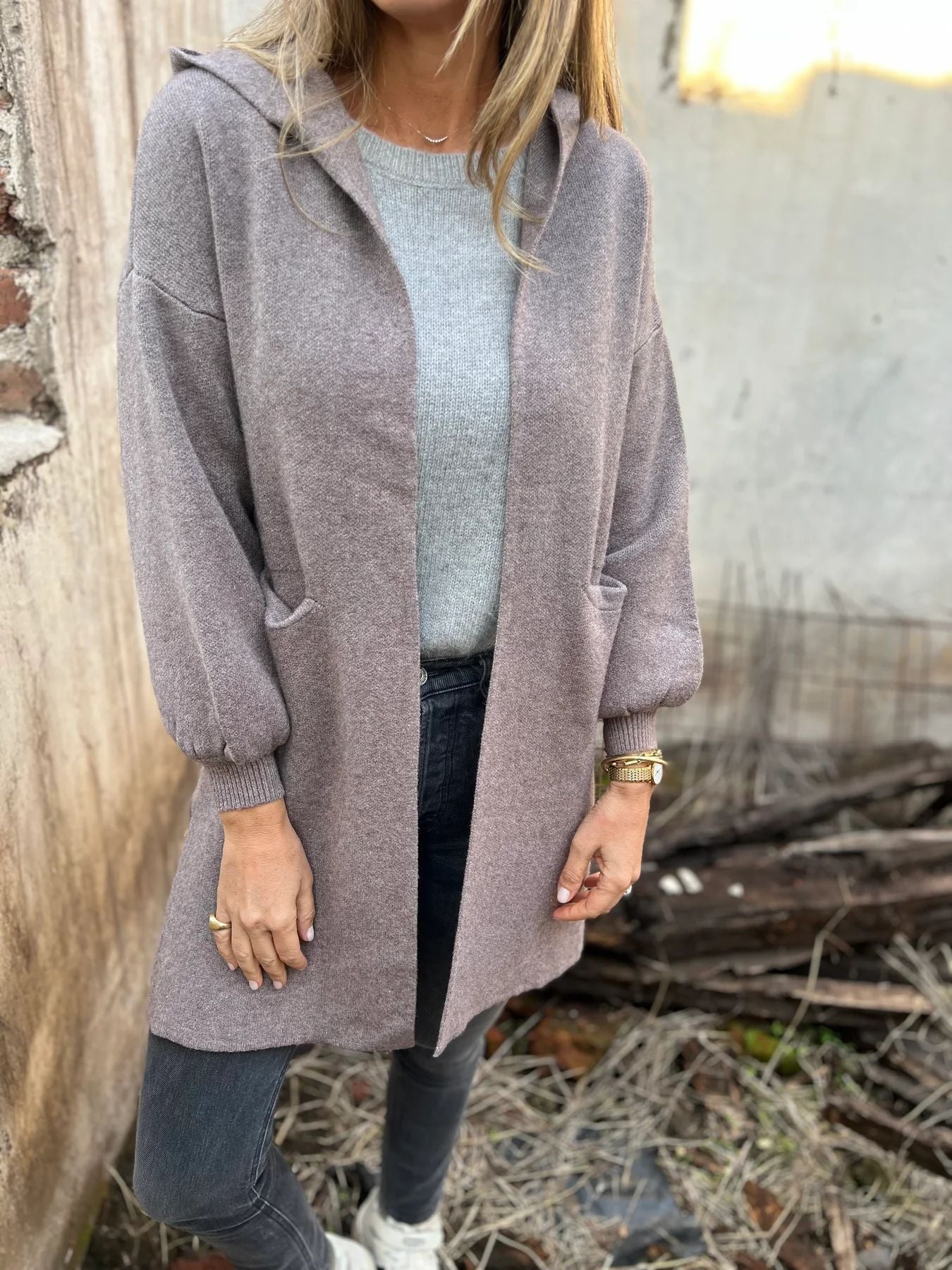 Krohn-e | Wollene Taschenkapuzenmitteljacke