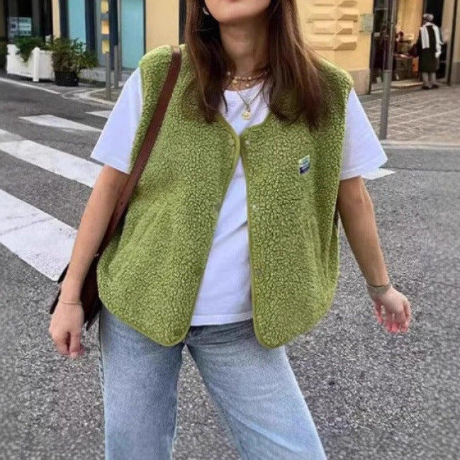 Damen modische Weste mit Fleece-Futter und praktischen Taschen Krohn-e