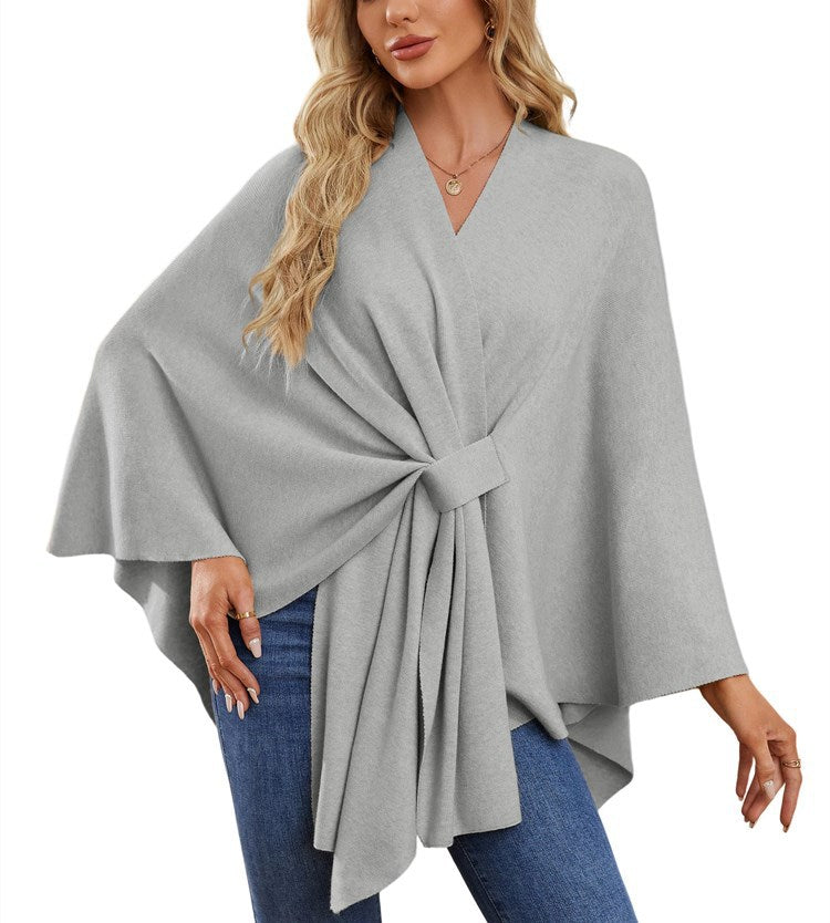 Damen Eleganter Wickelpullover mit asymmetrischem Schnitt Krohn-e