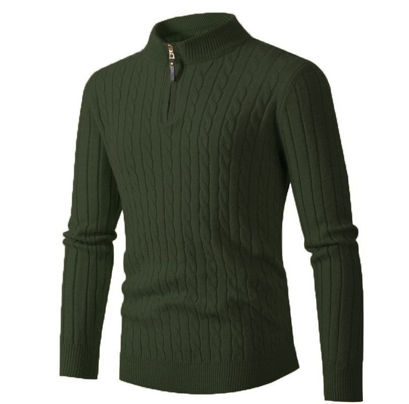 Herren eleganter Rollkragenpullover mit strukturiertem Zopfmuster Krohn-e