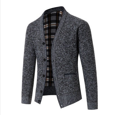 Herren eleganter Strickcardigan mit Karomuster Krohn-e
