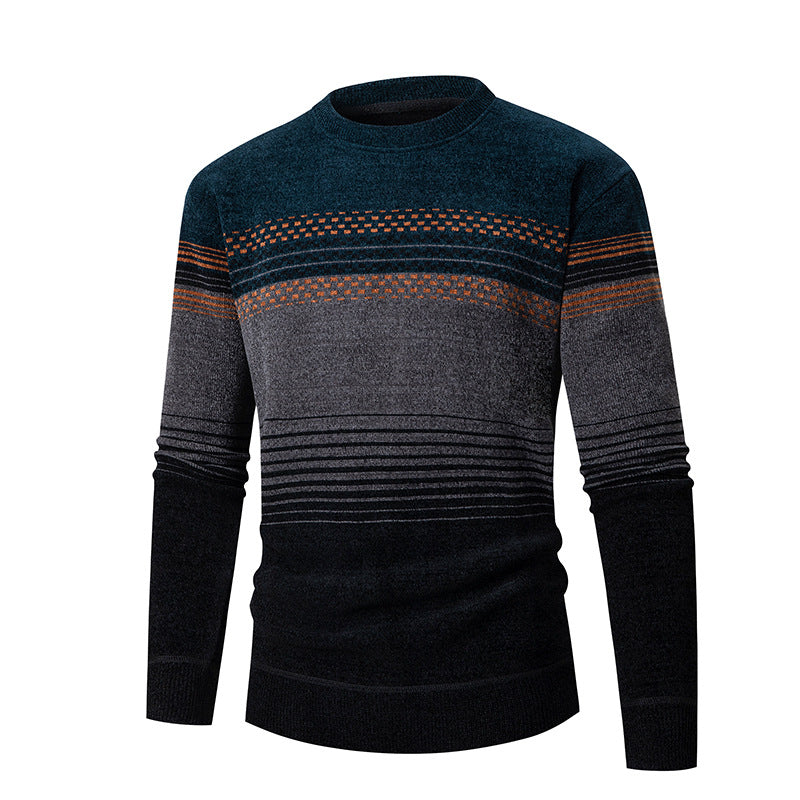 Herren modischer Pullover mit einzigartigem Strukturdesign und mehrfarbigem Muster Krohn-e