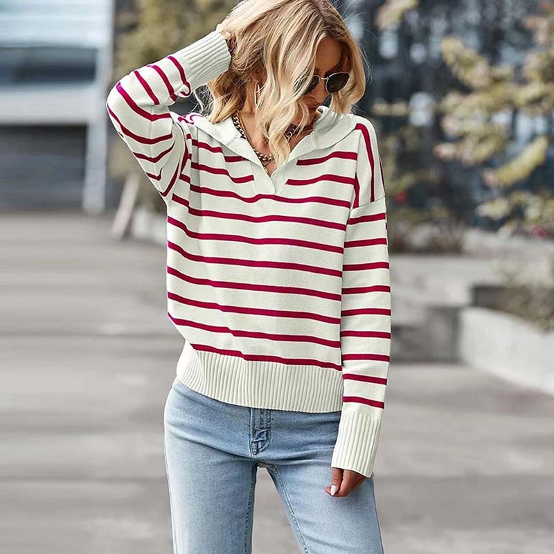 Krohn-e | Gestreifter Strickpullover aus Feinem Material