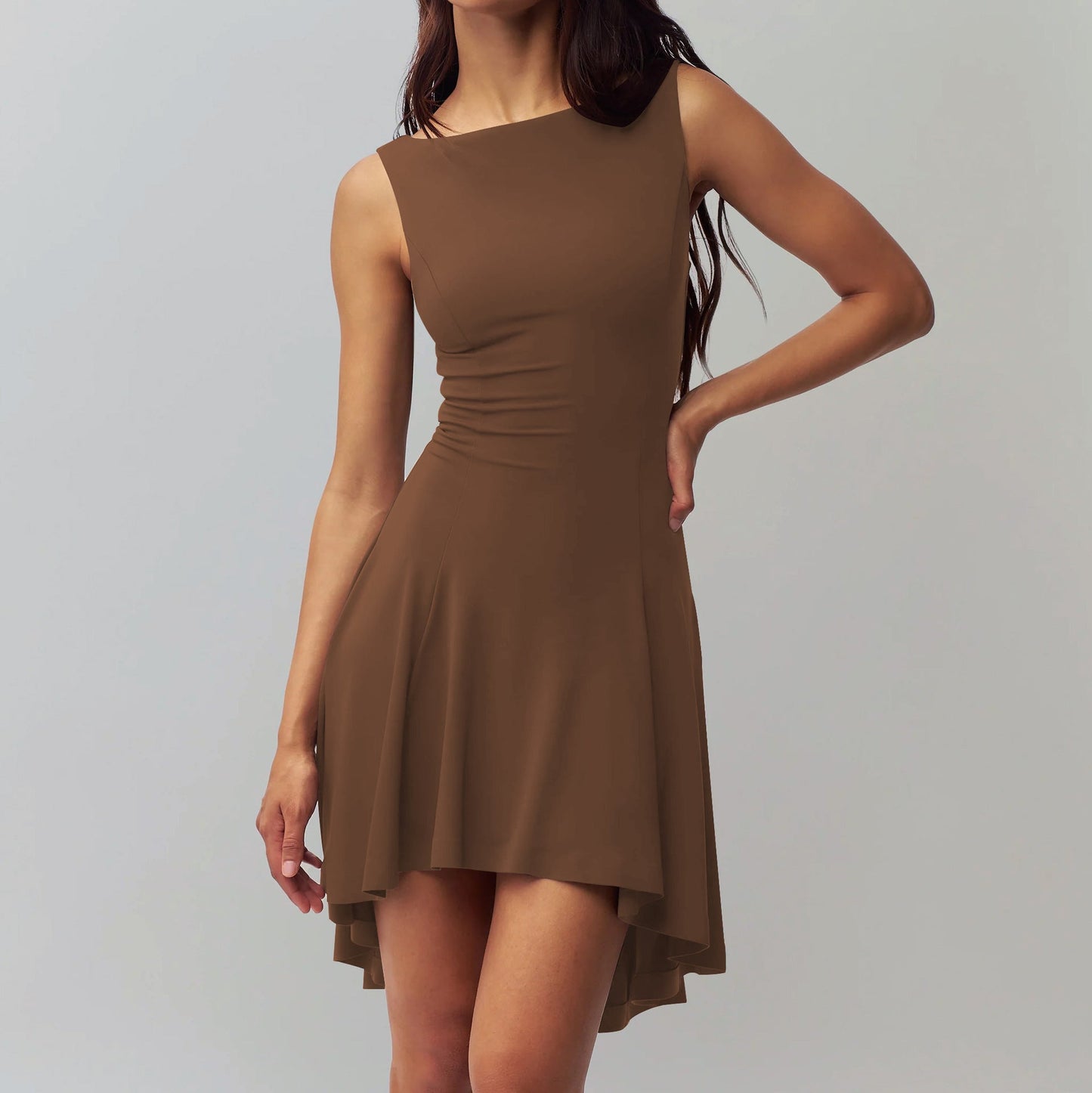 Damen ärmelloses asymmetrisches Kleid Krohn-e