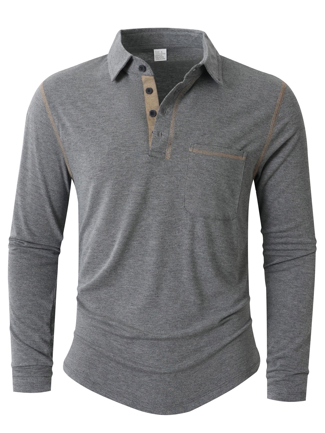 Herren Langarm Poloshirt Krohn-e