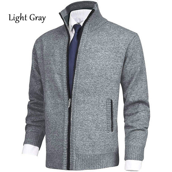 Herren Strickjacke mit Stehkragen und Reißverschluss Krohn-e