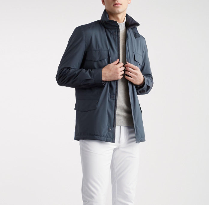 Herren moderne Utility-Jacke mit praktischen Taschen Krohn-e