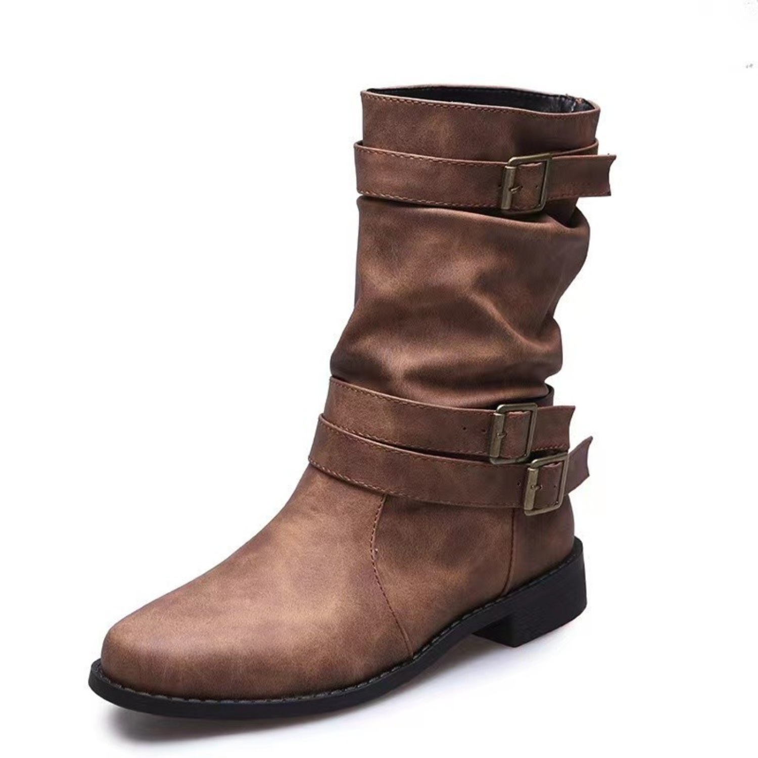 Krohn-e | Stiefeletten mit Schnallenriemen Mehrere Riemen