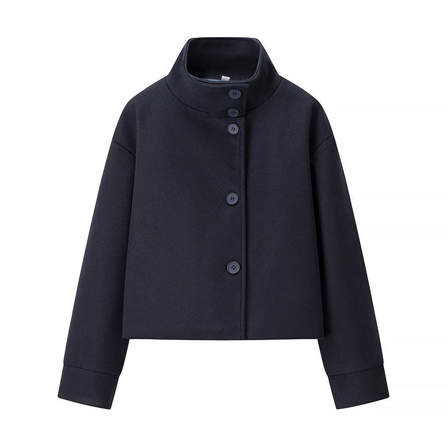 Damen Kurzjacke mit modernem Kragen und eleganten Knopfdetails Krohn-e