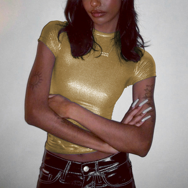 Slim Fit Fudus Metallic Spring T-Shirt