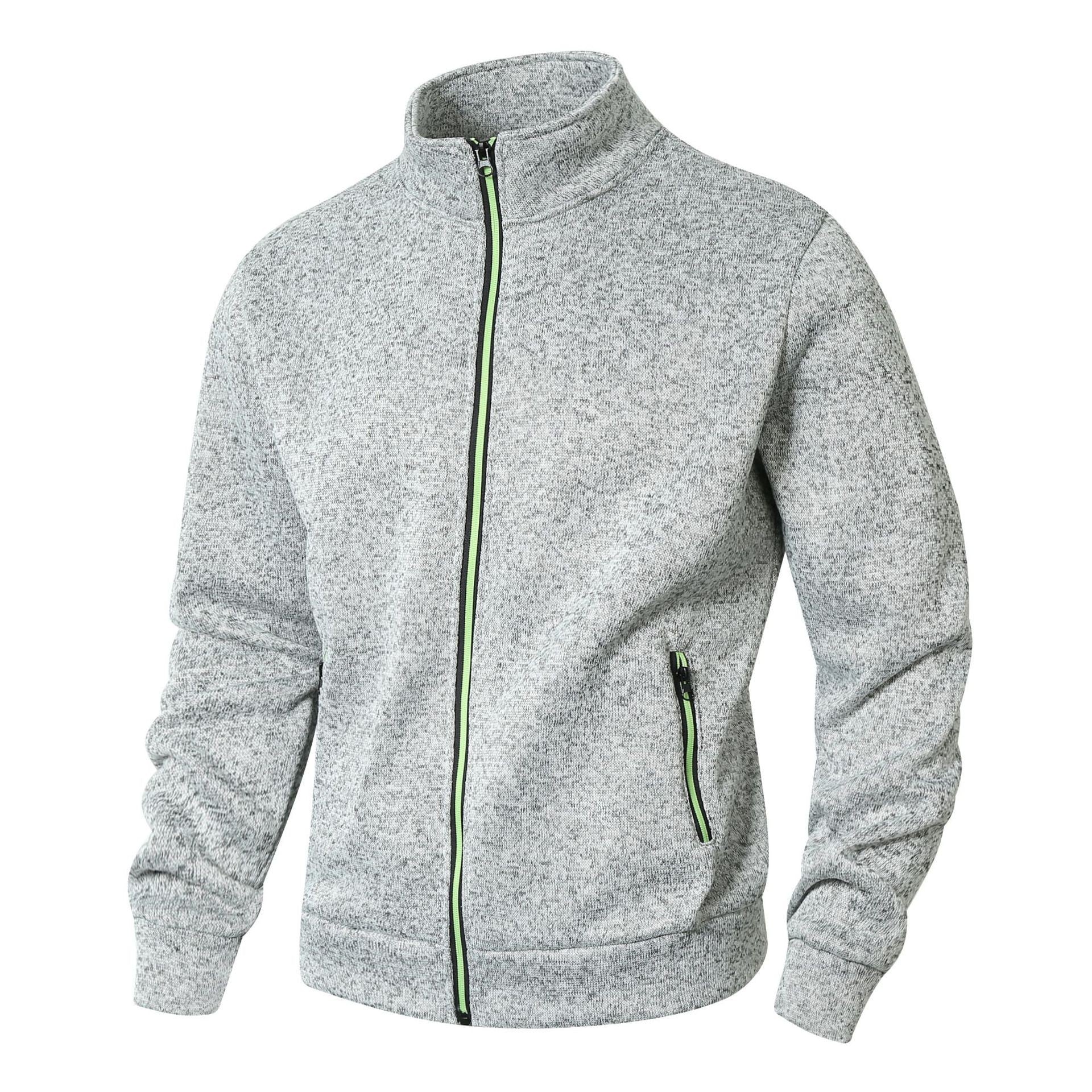 Herren Fleecejacke mit hohem Kragen und Reißverschluss Krohn-e