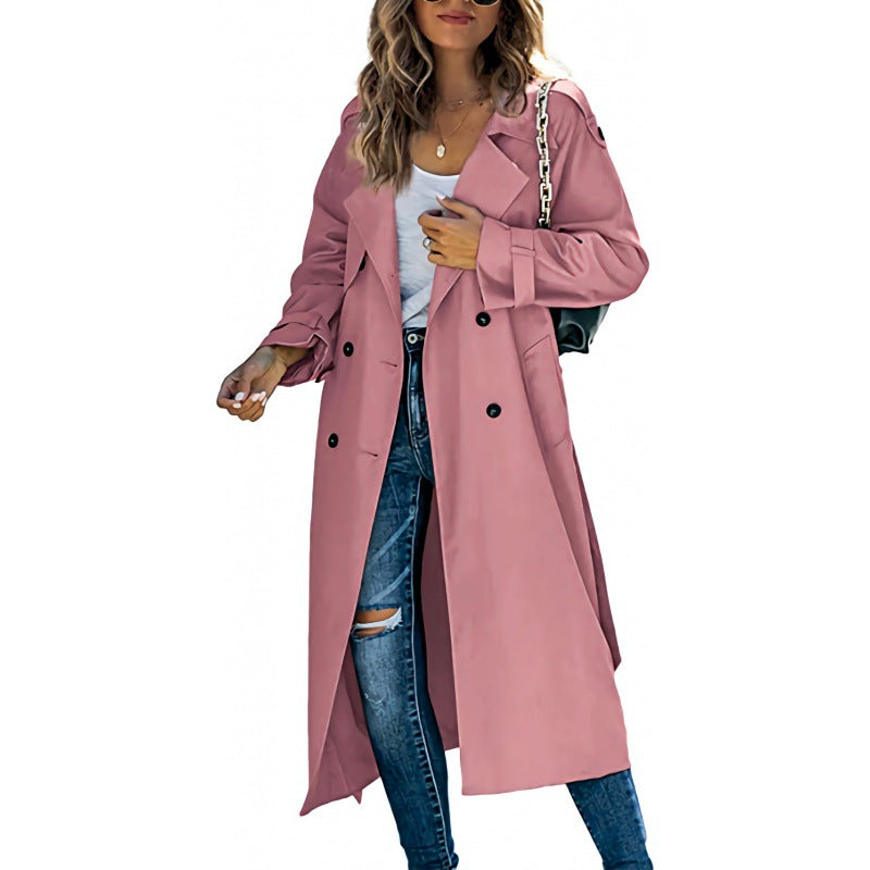Damen modischer Trenchcoat mit übergroßem Schnitt und eleganten Details Krohn-e