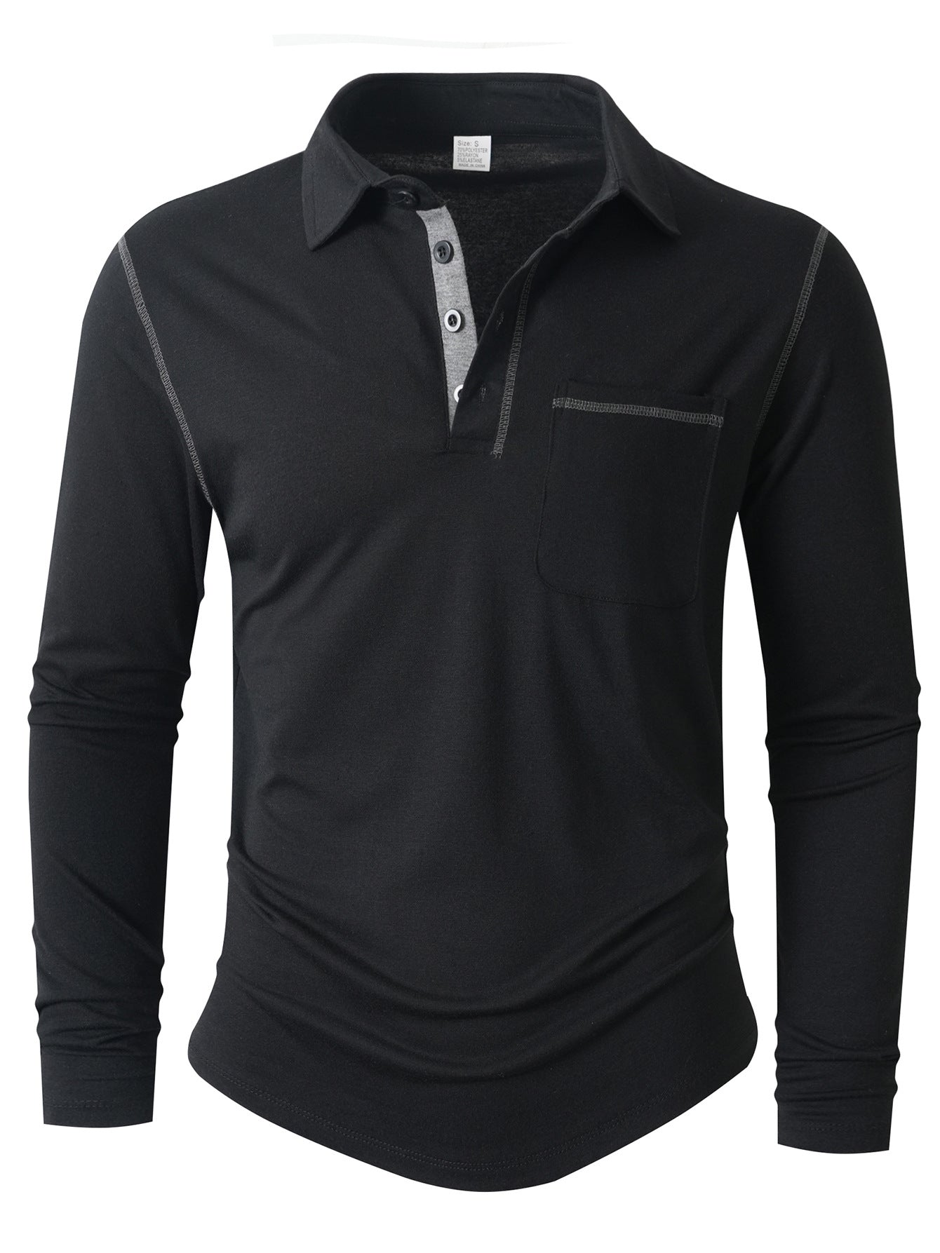 Herren Langarm Poloshirt Krohn-e