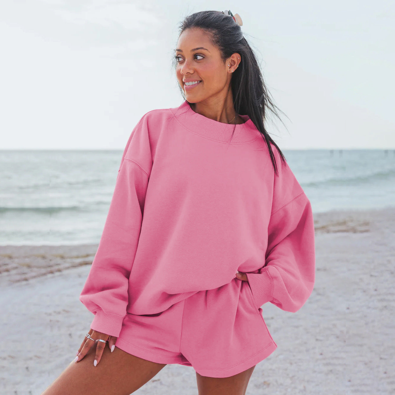 Damen Oversize-Sweatshirt mit Raglanärmeln Krohn-e