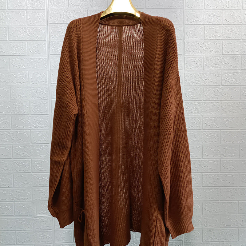 Damen Strickjacke mit offener Front und strukturiertem Design Krohn-e