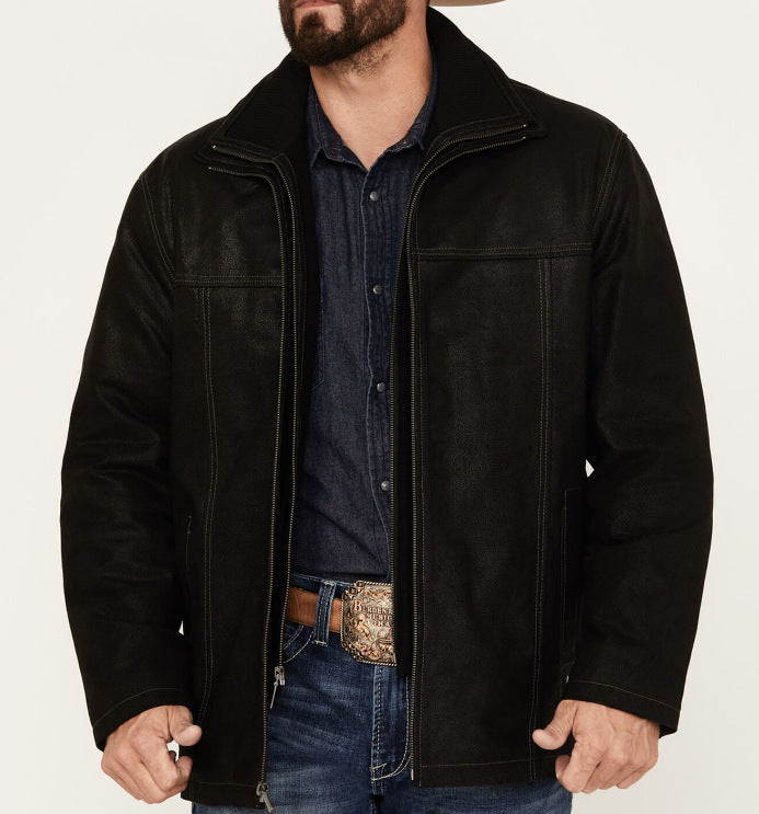 Herren vielseitige und robuste Wildlederjacke mit funktionalen Taschen Krohn-e