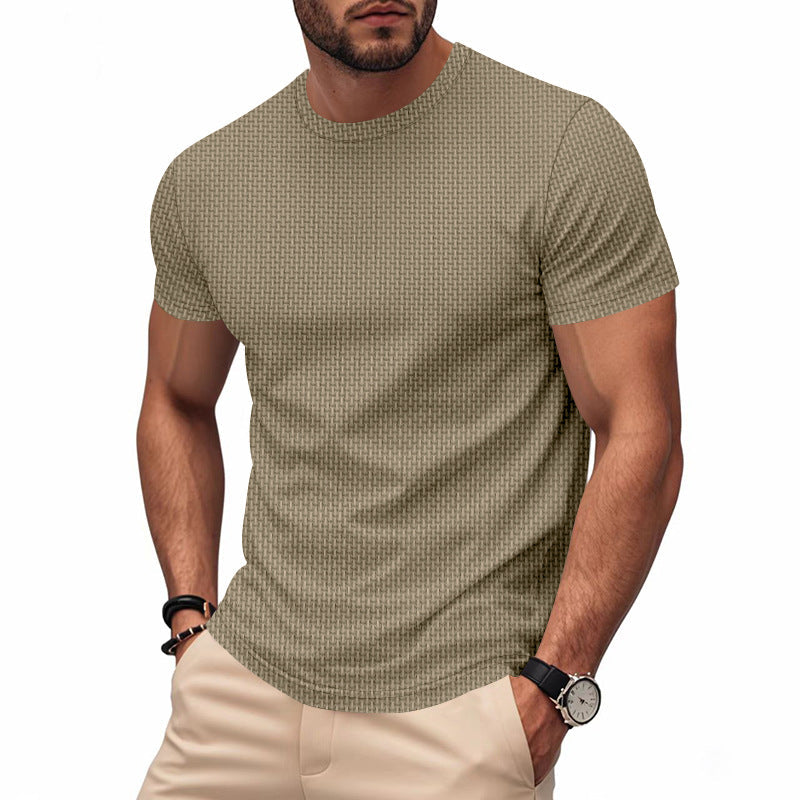 Herren Kurzarm T-Shirt mit strukturiertem Design und atmungsaktiver Baumwolle Krohn-e