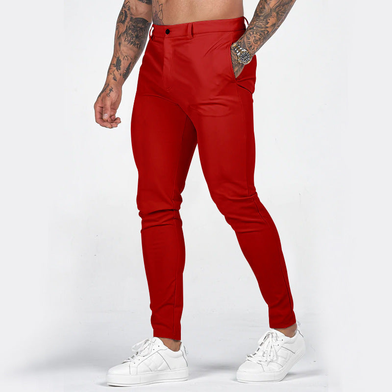 Herren elegante Slim-Fit Chinohose mit elastischem Bund und praktischen Taschen Krohn-e