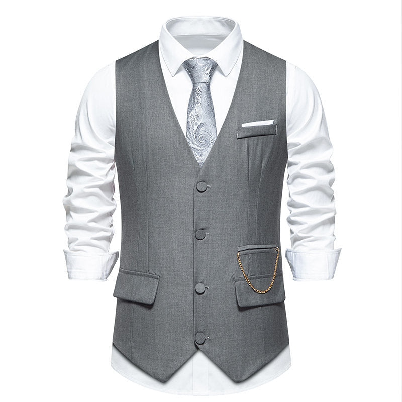 Herren elegante Anzugweste mit praktischen Taschen und modischem Design Krohn-e
