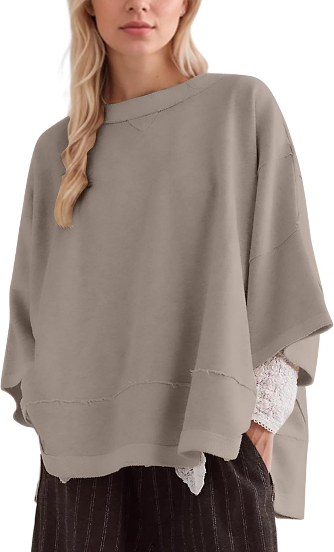 Damen oversized Sweatshirt mit fließendem Schnitt Krohn-e