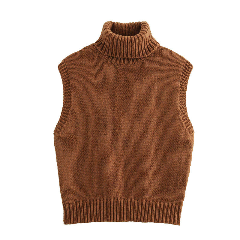 Damen Strickweste mit hohem Kragen Krohn-e