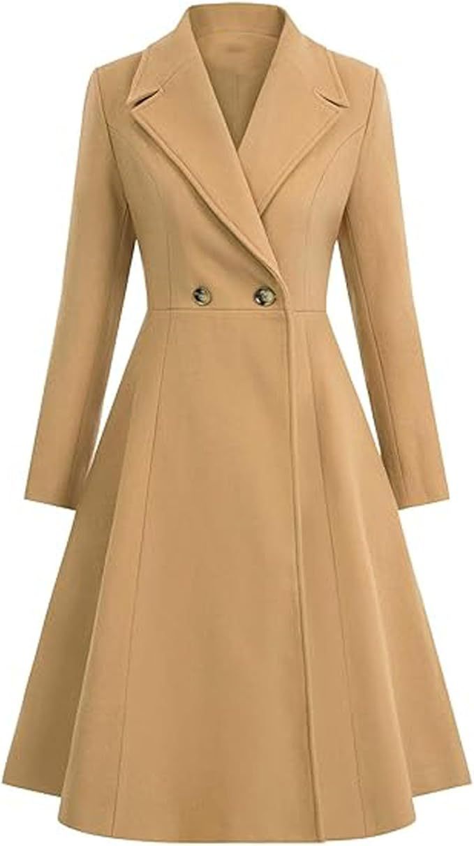 Damen Eleganter Oversize-Mantel mit doppelter Knopfreihe Krohn-e