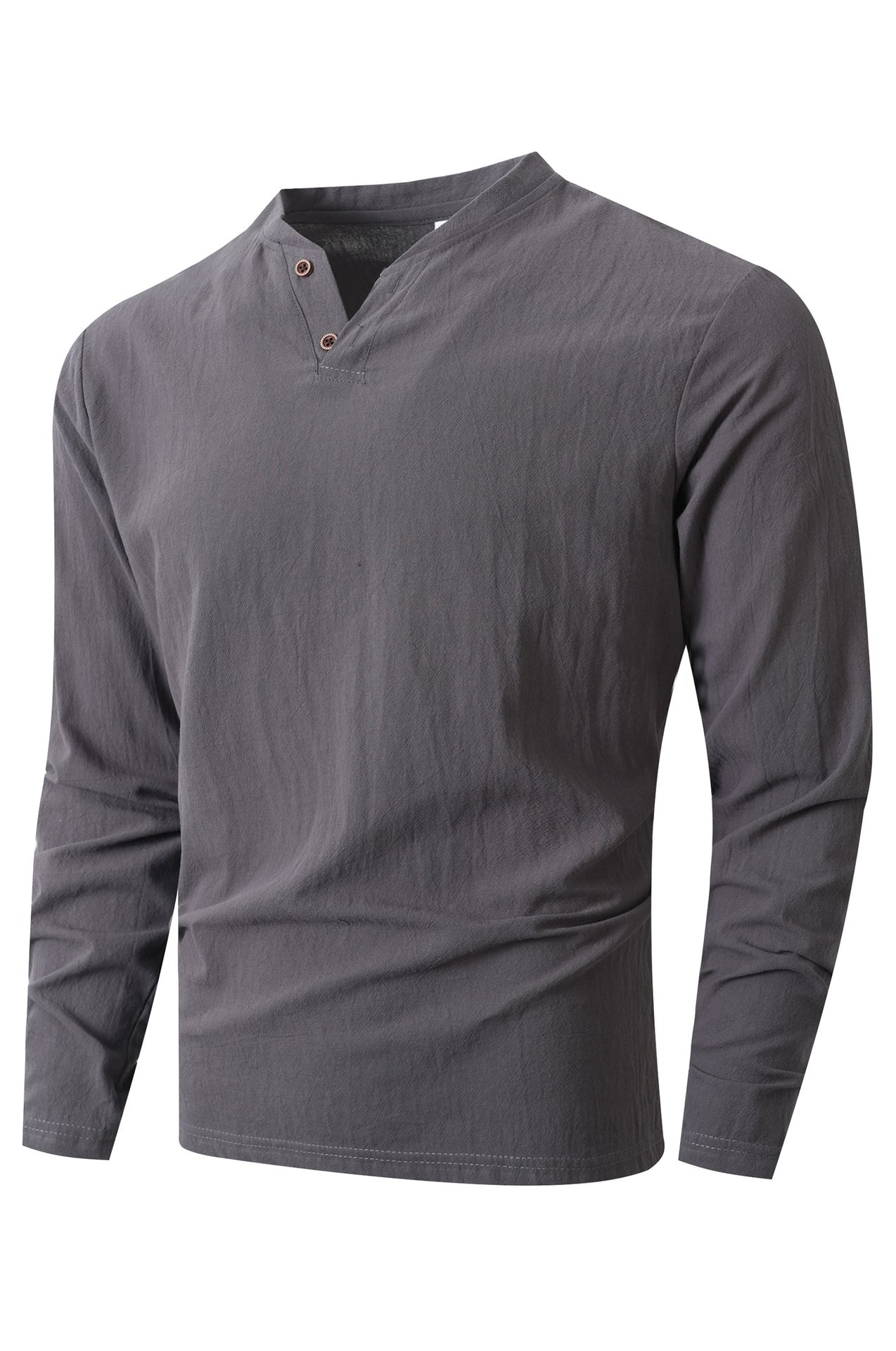 Herren Langarm Shirt mit modischem Henley-Ausschnitt Krohn-e