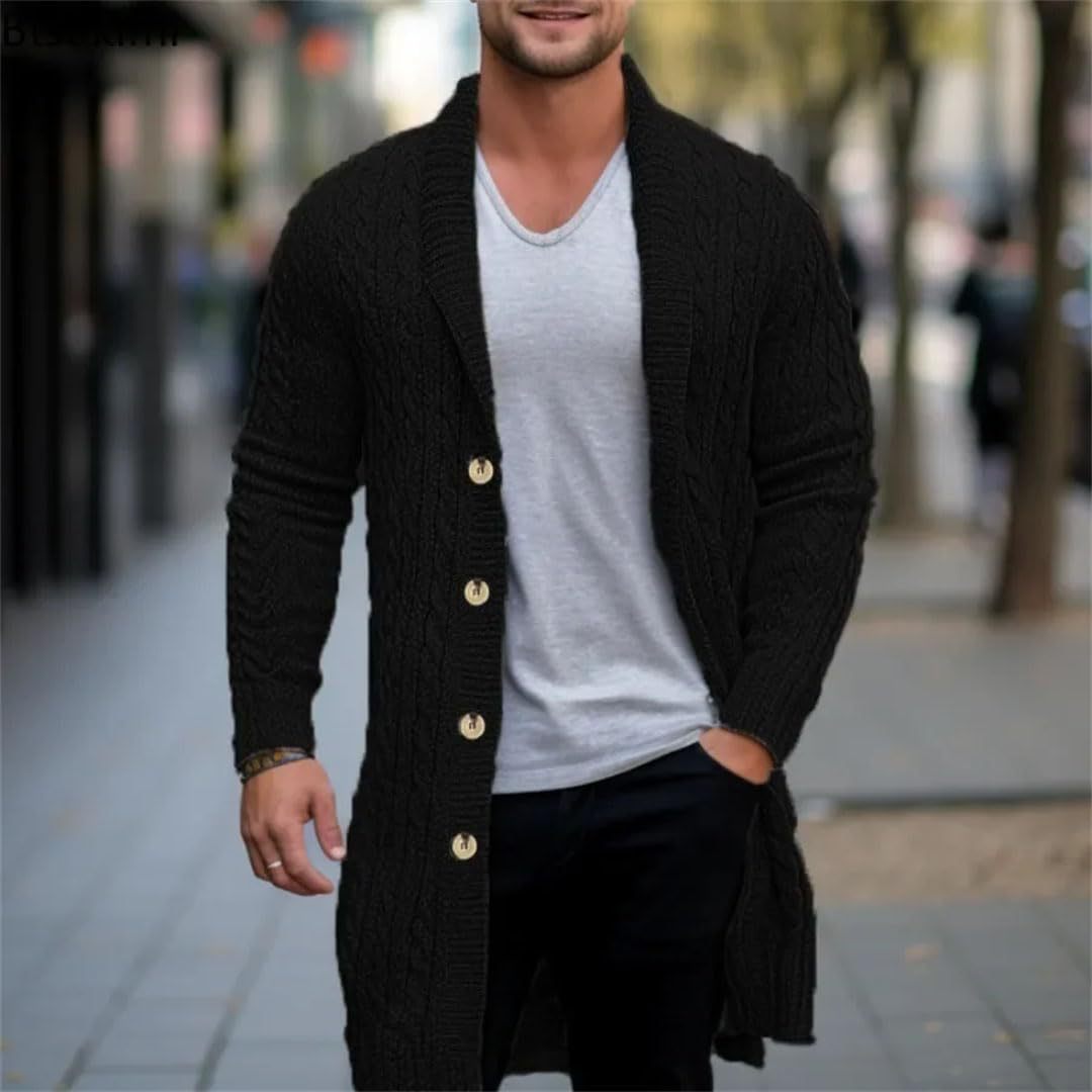Herren Strickjacke mit offenem Design und Knopfdetails Krohn-e