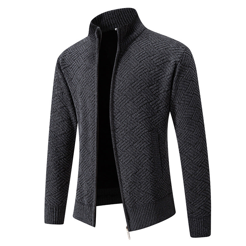 Herren Strickjacke mit modernem Karomuster Krohn-e